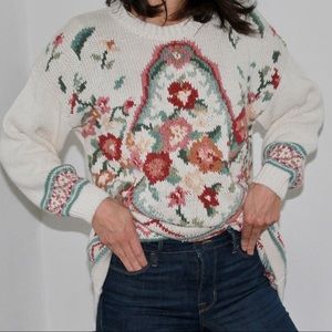 Vintage Floral Sweater